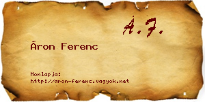 Áron Ferenc névjegykártya